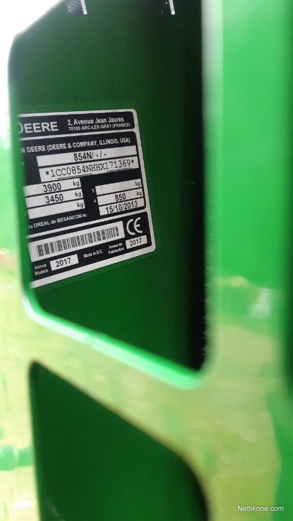 John Deere 854 29.000€alv0 RAHOITUS/LEASING TARJOLLA! 2017 - Image 6
