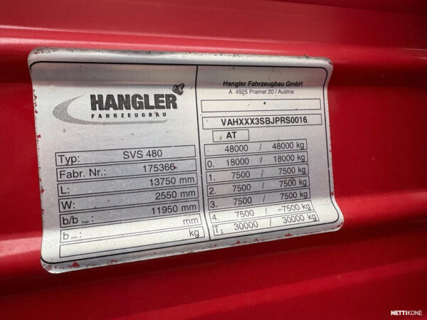 Muu merkki Hangler SVS 480 39 500 alv 0 % *Rahoitus leasing/osamaksu* 2022 - Image 19