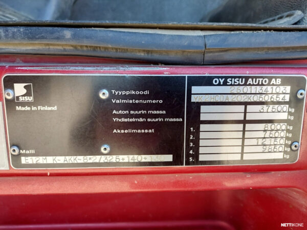 Sisu E12M 480 8x2 sora-auto 18 000€ alv 0 % *rahoitus tarjolla* 2003 - Image 9