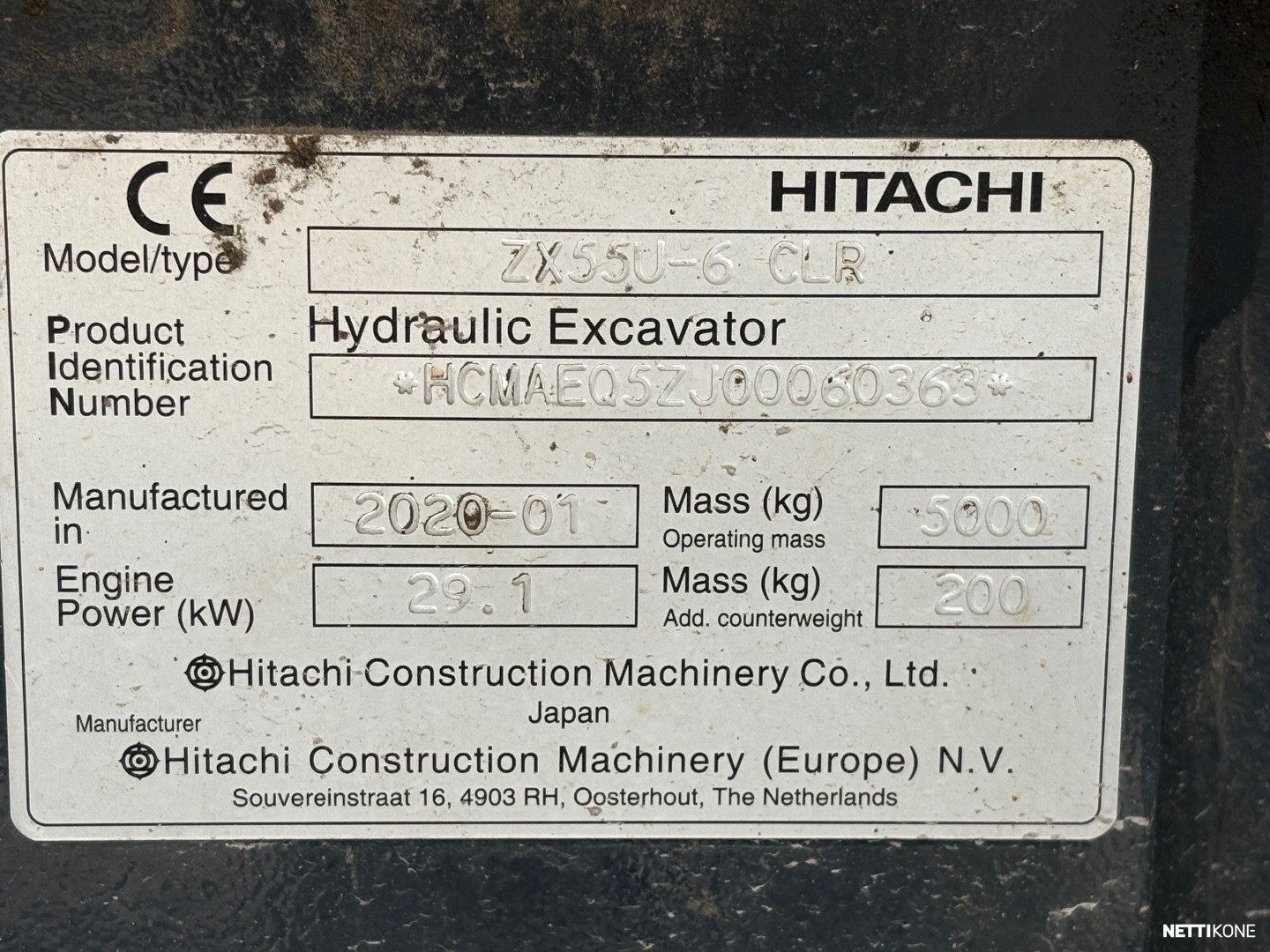 Hitachi ZX 55 U-6 Siistikuntoinen kaivuri vm2020, 1055h *Rahoitus/Leasing* 2020 - Image 6