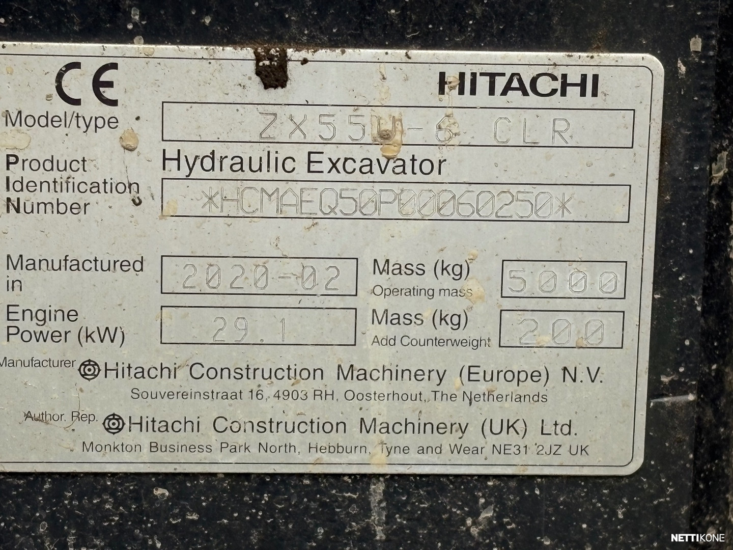 Hitachi ZX55U-6 Stage 5.Pienet tunnit Vain 1070h!! *Rahoitus / Leasing* 2020 - Image 14