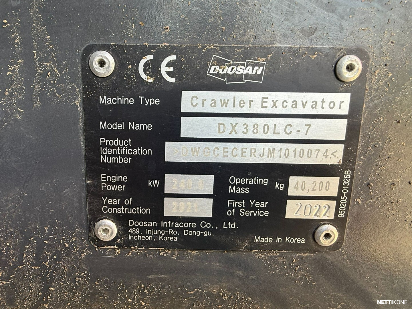 Doosan DX 380 LC-7 229 000 alv 0 % *VAIN 551h* *RAHOITUS/LEASING TARJOLLA* 2021 - Image 26