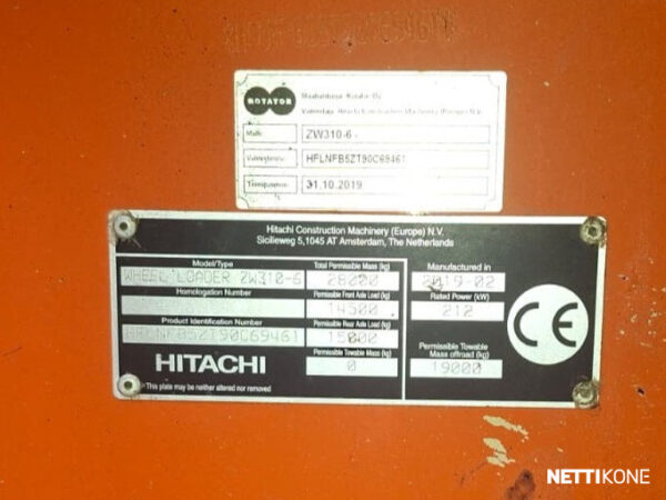 Hitachi ZW 310-6 120 000 alv 0 % *Rahoitus/Leasing tarjolla* *Huippu siisti* *Vain 6129h* *V-kauha Maakasi* *Vaaka* 2019 - Image 19