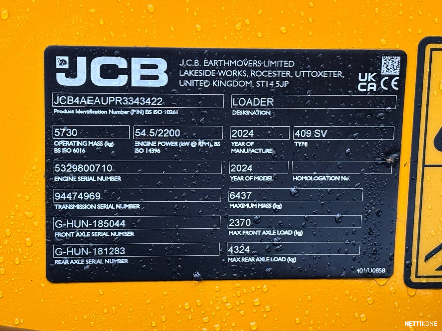 JCB 409 82032,00 € + alv *Rahoitus / Leasing / Vaihto * 2024 - Image 15