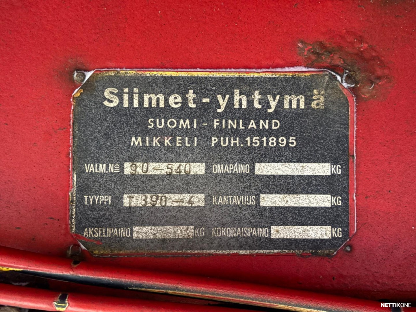 Siimet T 390-4 38900 alv 0 % *Rahoitus tarjolla* 1990 - Image 15