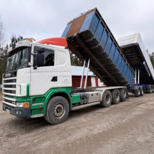 Scania G164 580hv V8 8x4 Tridem Kippaava 0-laite 30m3 lava + 5-aks kärry 43m3 *Rahoitus* 2004