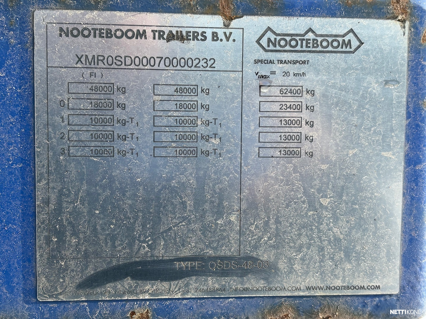 Nooteboom OSDS-48-03 Puoliperävaunulavetti, 3-aks. **JUURI KATSASTETTU** 27000,00 € + alv **Rahoitus / Leasing ** 2007 - Image 3