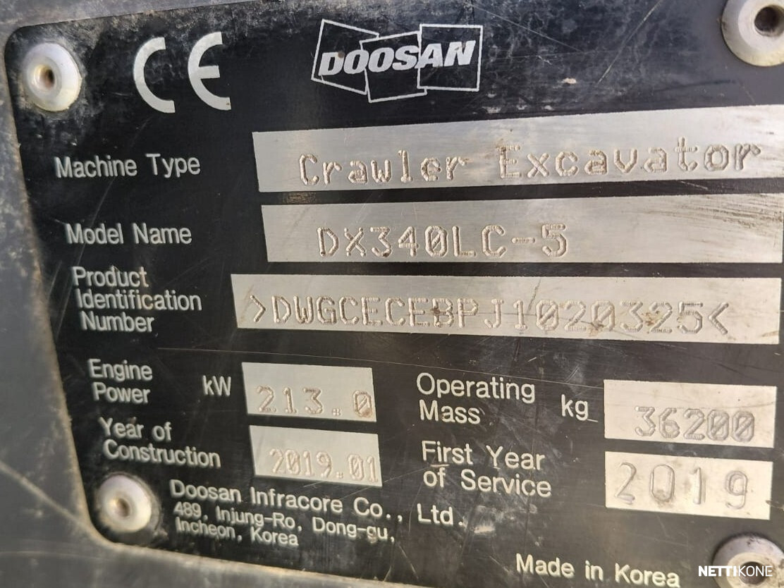 Doosan DX 340 LC-5 75 000 ALV 0 % *KUOKKAKAUHA* *LUISKAKAUHA* *PIIKKI* *NOVATRON 3D* *RAHOITUS/LEASING TARJOLLA* 2019 - Image 29