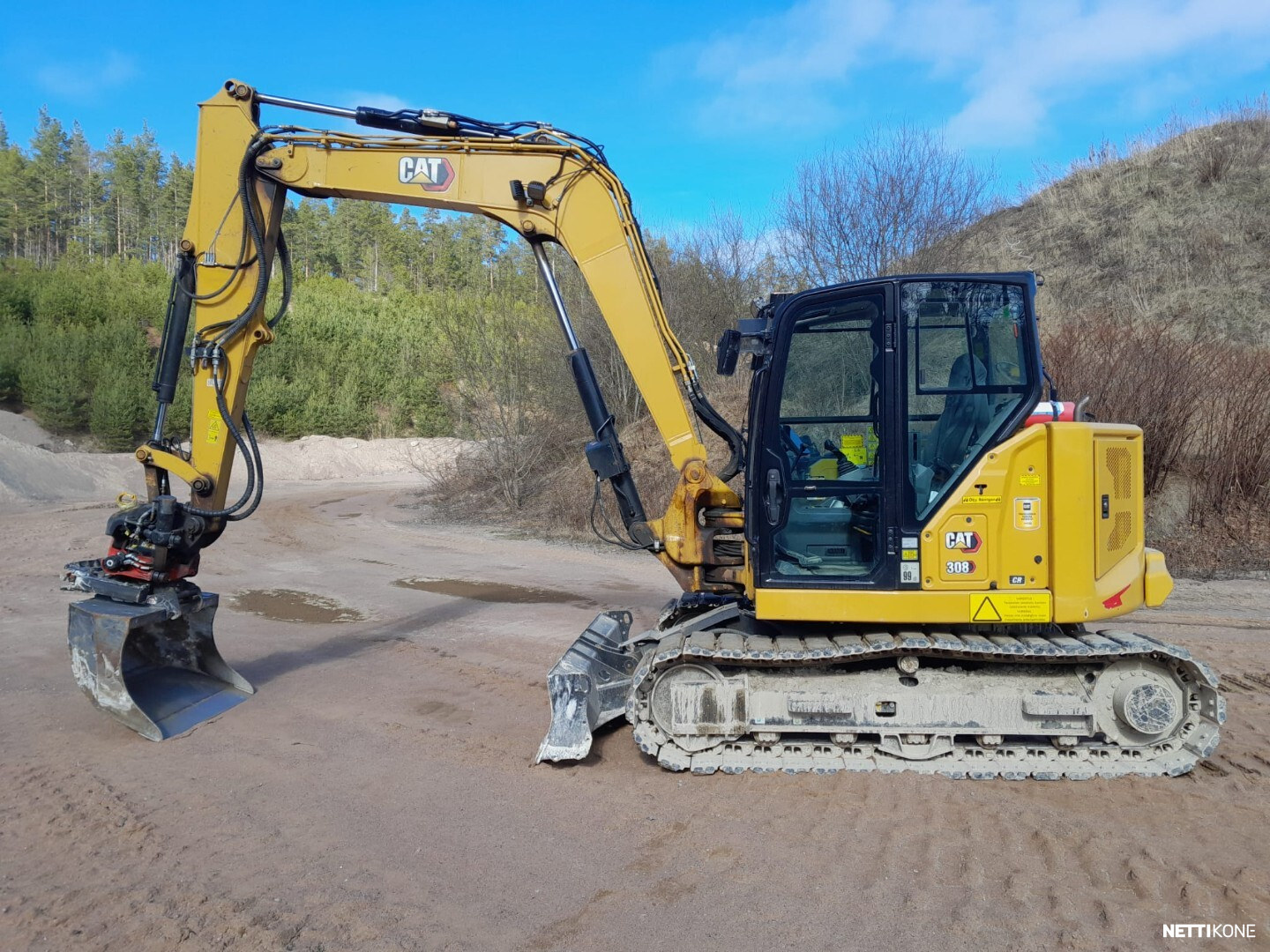 Caterpillar 308 68 000 ALV 0 % *RAHOITUS/LEASING TARJOLLA* *ROTOTILT+PIHTI* *LUISKAKAUHA* *RASVARI* *SUOMIKONE* 2021