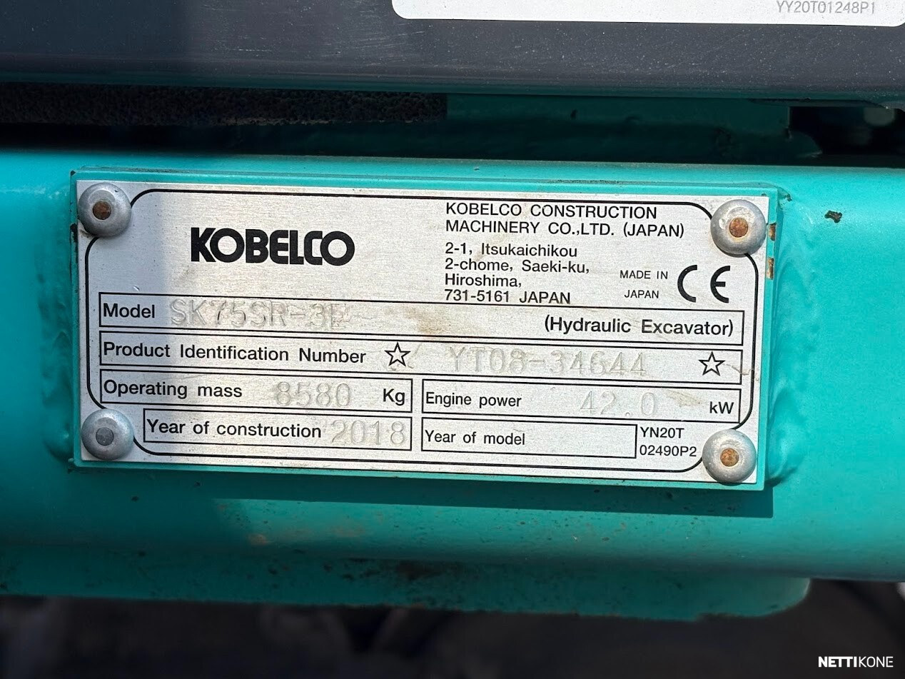 Kobelco SK75SR MYYTY/SOLD !!! 47000,00 € + alv **Rahoitus / Leasing ** 2018 - Image 8